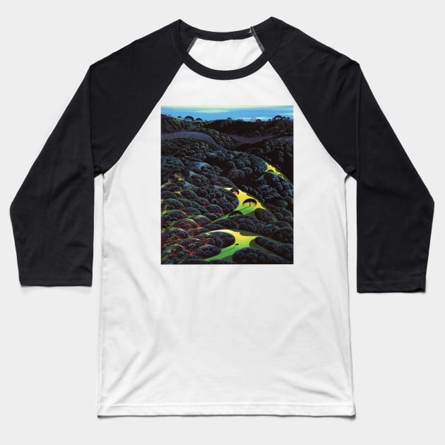 Eyvind Earle Baseball T-Shirt by QualityArtFirst